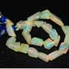 Natural Golden Ethiopian Welo Opal Faceted Step Cut Tumble Beads